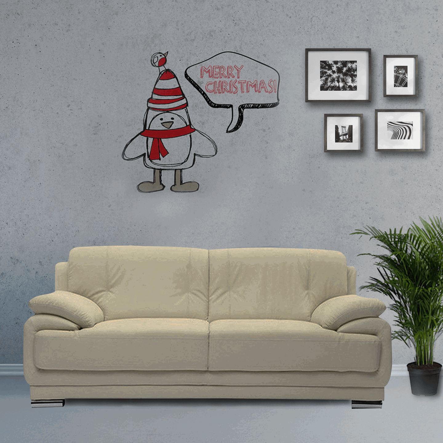 2 Seater Sofa Upholstered in Leatherette -