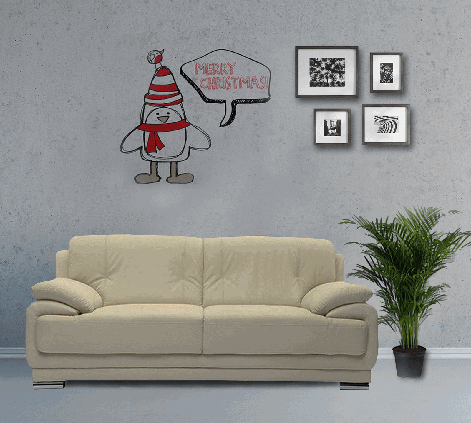 2 Seater Sofa Upholstered in Leatherette -