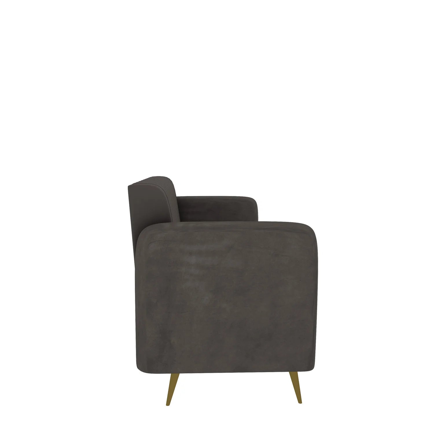 2 Seater Sofa Velvet Fabric Structure with Solid Wood Frame And Metal Legs Base -