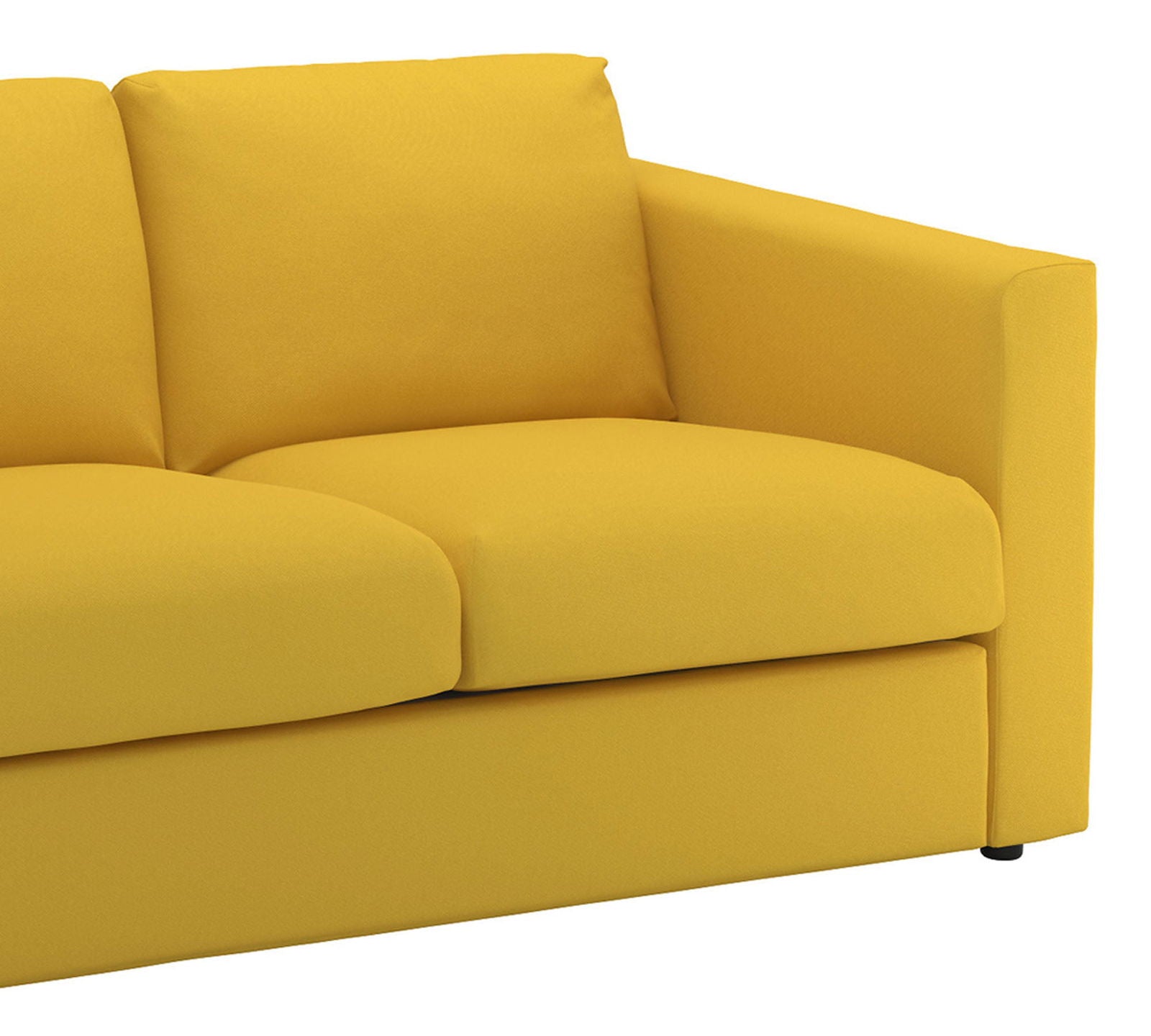 2 Seater Sofa in Velvet with Teak Wood Legs -