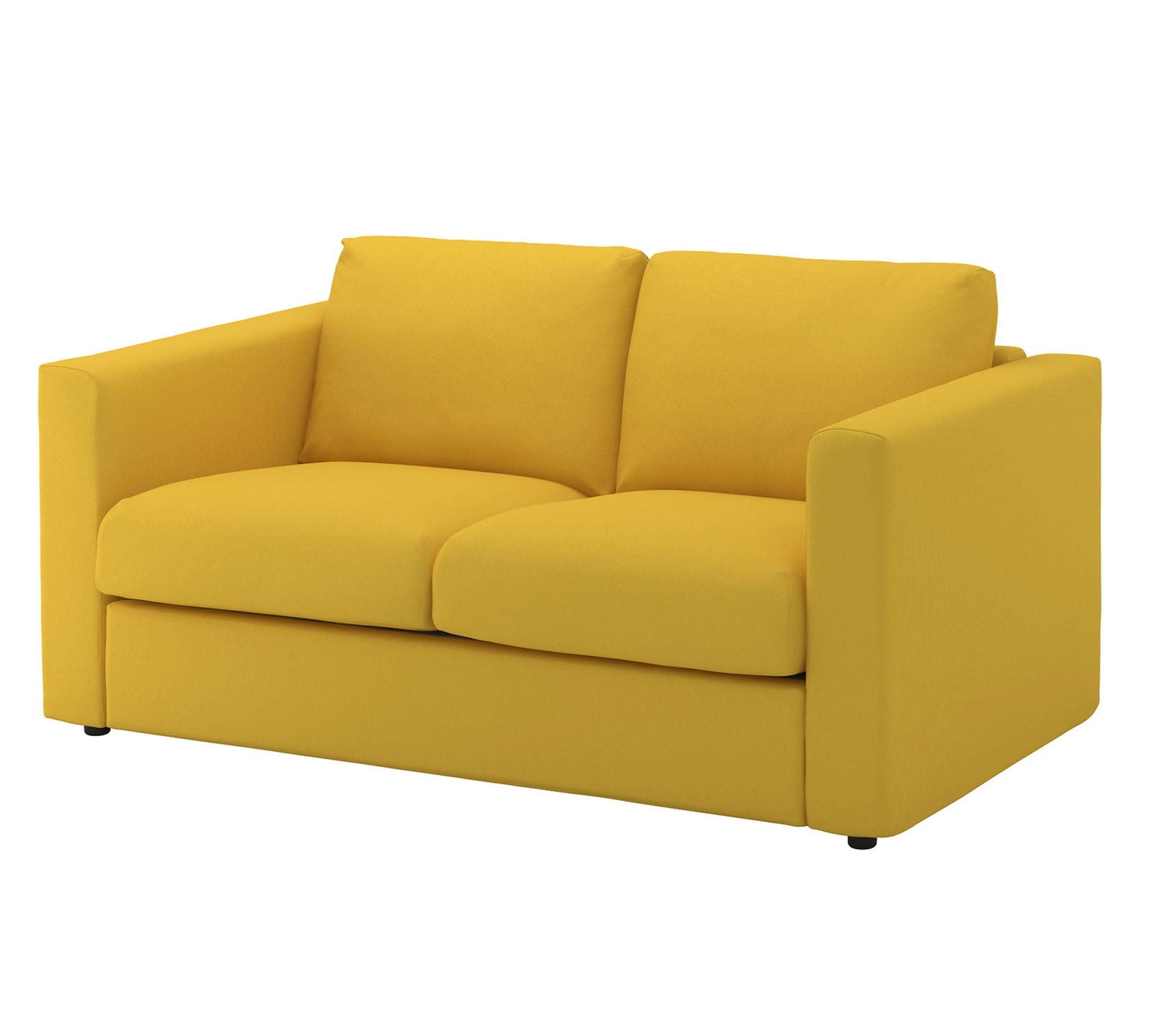 2 Seater Sofa in Velvet with Teak Wood Legs -
