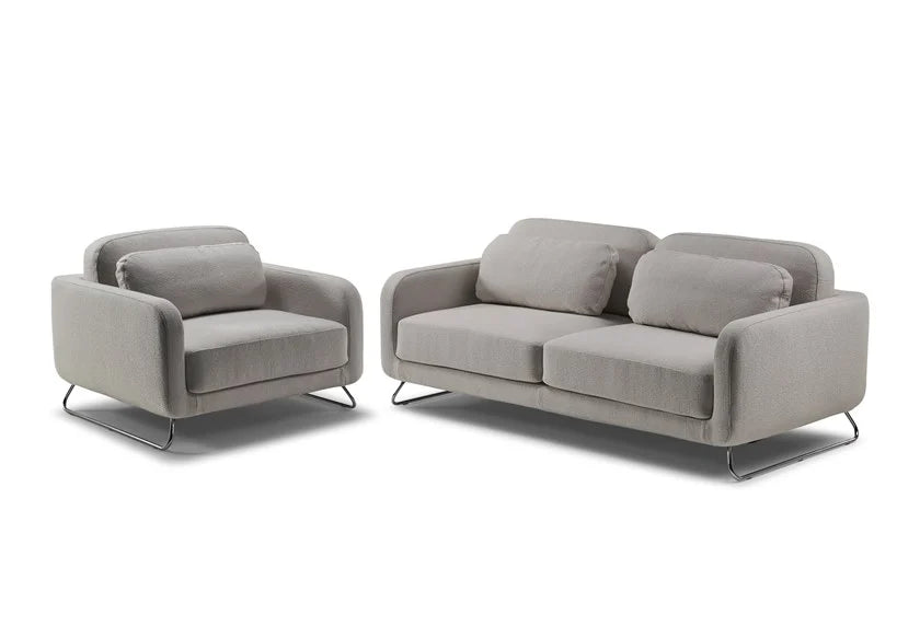 2 Seater Sofa with Metal Legs -