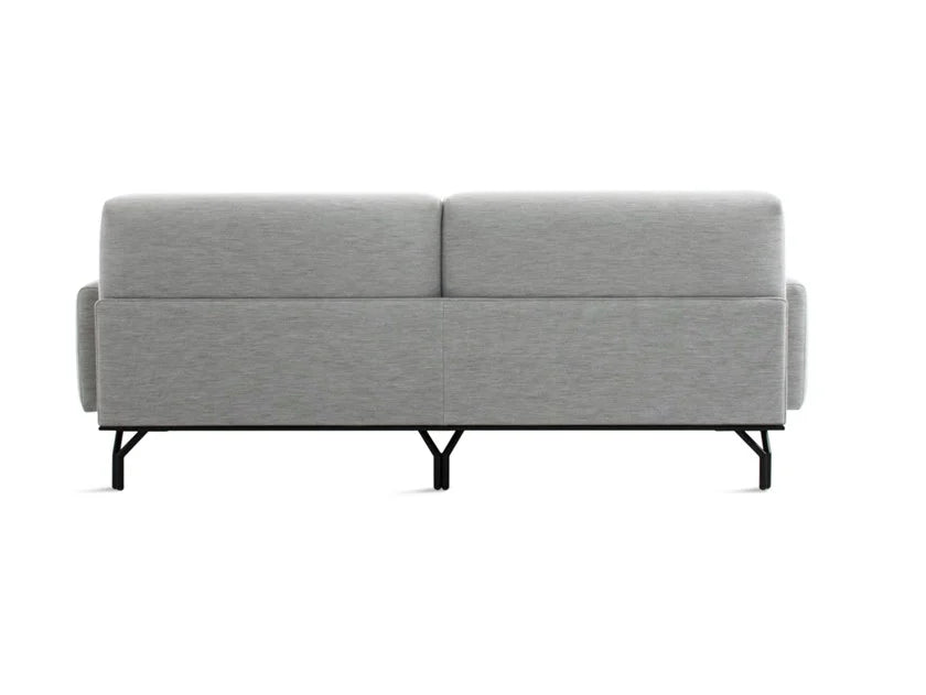 2 Seater Suede Sofa with Metal Legs -
