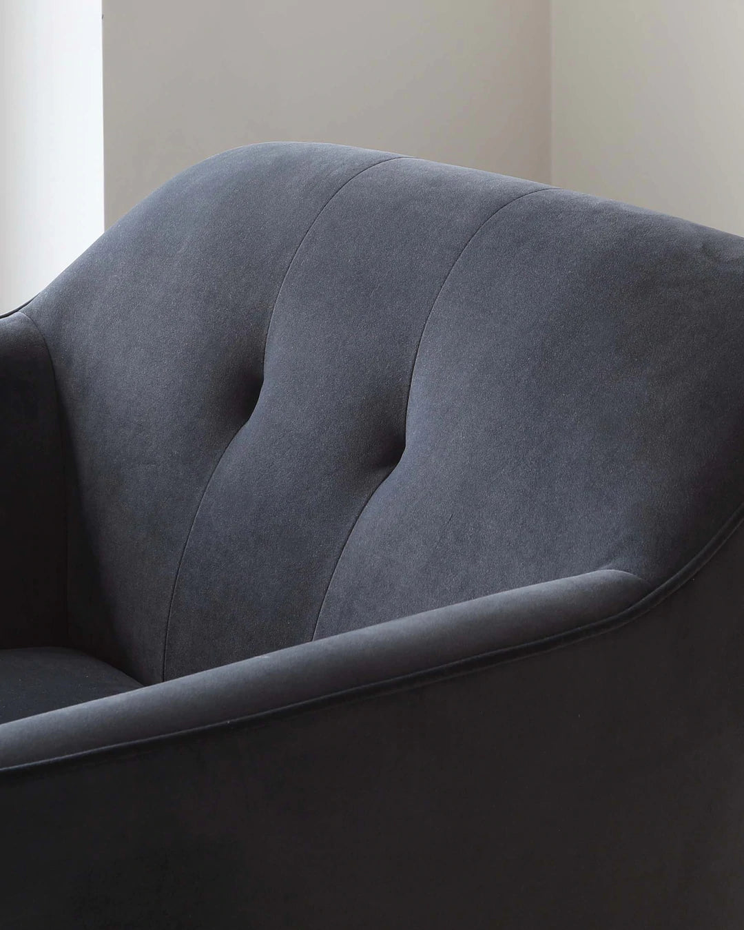 2 Seater Velvet Sofa with Wooden Legs -