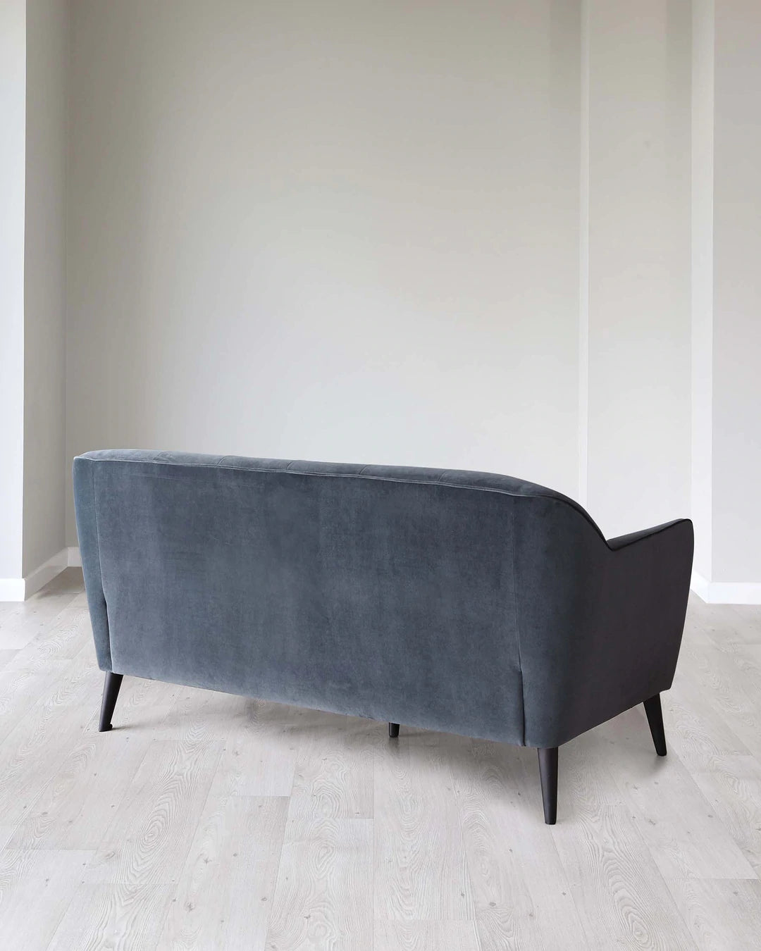 2 Seater Velvet Sofa with Wooden Legs -