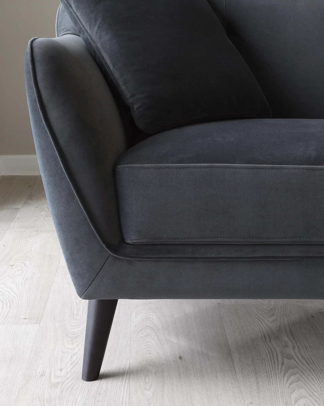 2 Seater Velvet Sofa with Wooden Legs -
