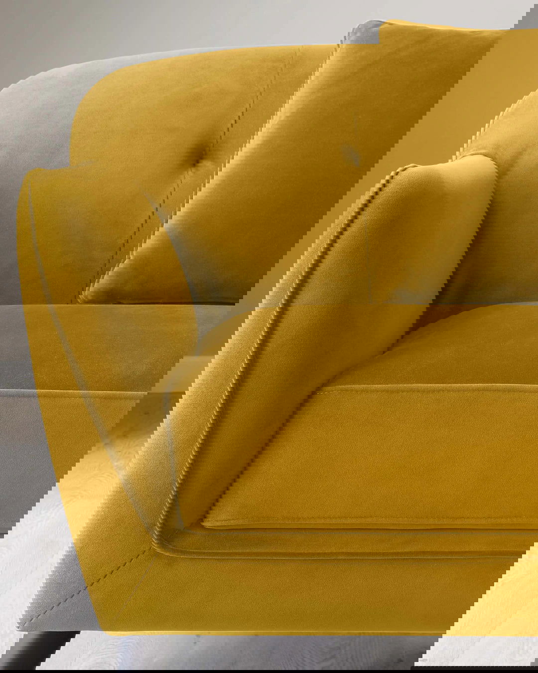 2 Seater Velvet Sofa with Wooden Legs -