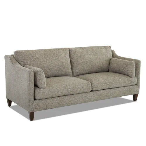 2 Seater Velvet Sofa with Wooden Legs -