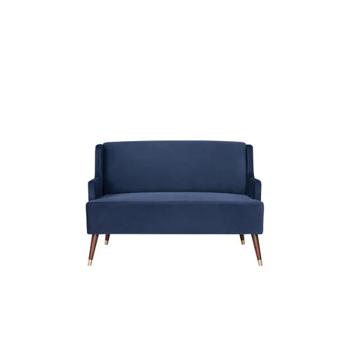 2 Seater Velvet Upholstery, Solid Wood leg With Copper Tip -