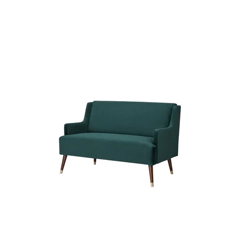 2 Seater Velvet Upholstery, Solid Wood leg With Copper Tip -