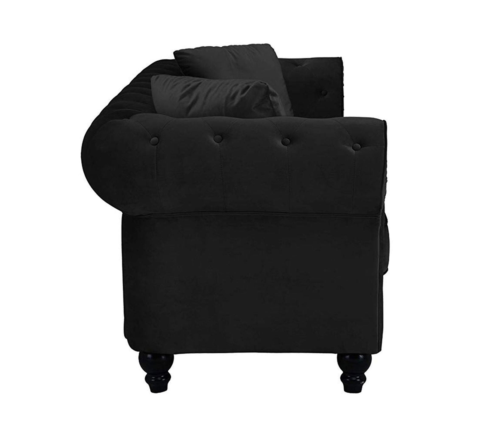 2 Seater and 3 Seater Fabric Sofa with Wooden Base -