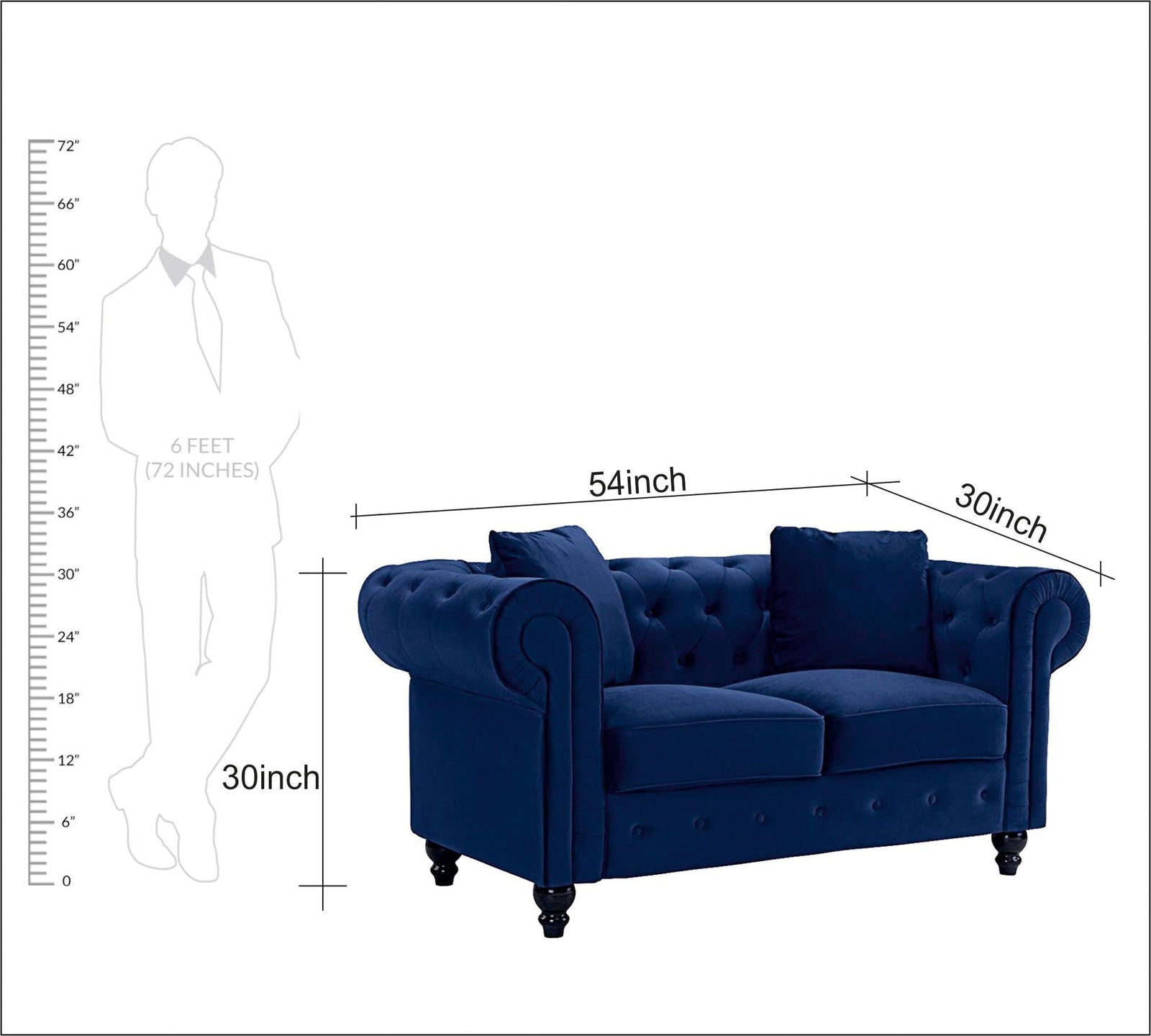 2 Seater and 3 Seater Fabric Sofa with Wooden Base -