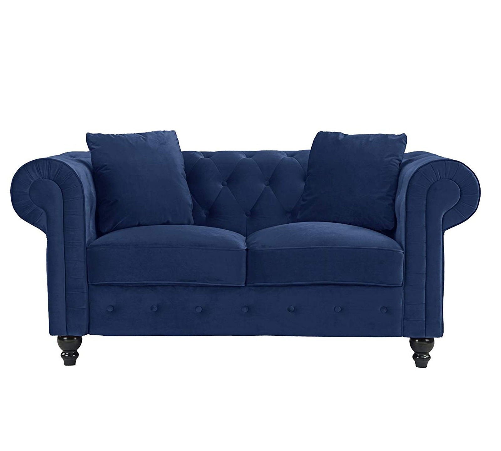 2 Seater and 3 Seater Fabric Sofa with Wooden Base -