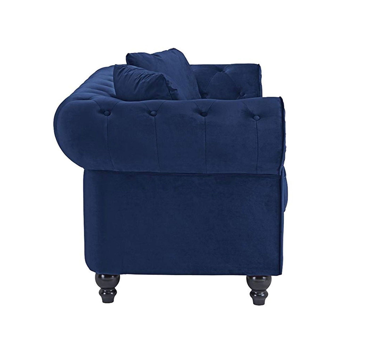 2 Seater and 3 Seater Fabric Sofa with Wooden Base -