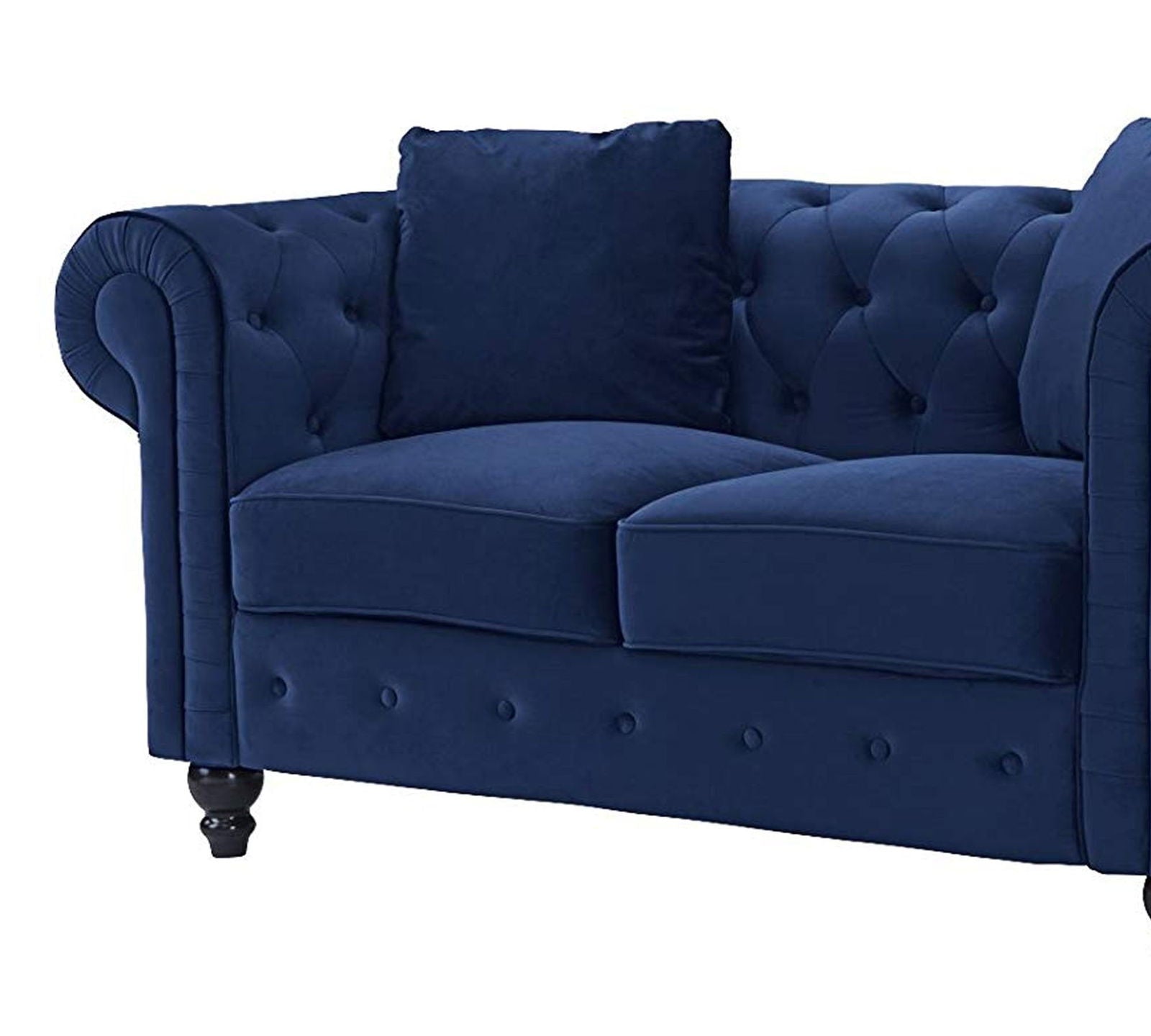 2 Seater and 3 Seater Fabric Sofa with Wooden Base -