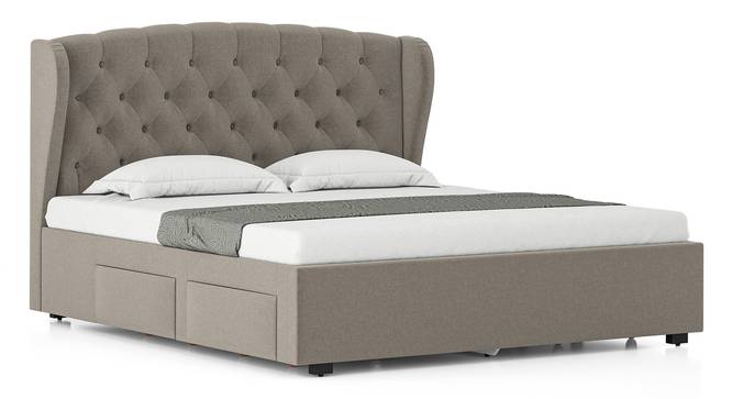 King Size Wooden Bed Fully Upholstered Modern Design with Hydraulic Storage Wooden Frame & Finished in Premium Velvet/Suede for Best Quality