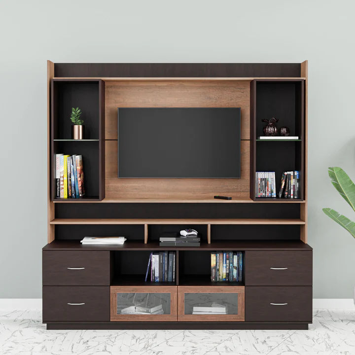 Wooden TV Wall Cabinet with Stylish finish, and Wall-Mounted Design for Modern living room Interiors