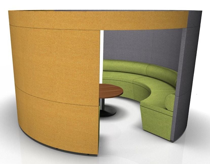 Round Office Sofa with High-Back, Perfect for Contemporary Offices, Co-working Spaces, Spacious and Meeting