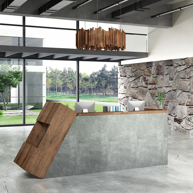 Reception table for Office and Hotel front desk made in MDF with melam