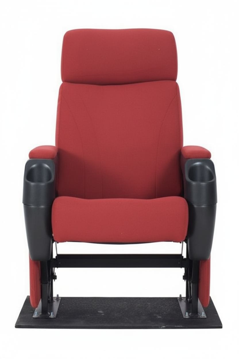 Auditorium Chair with Padded Seat and Backrest, Folding Design, and Comfortable Seating