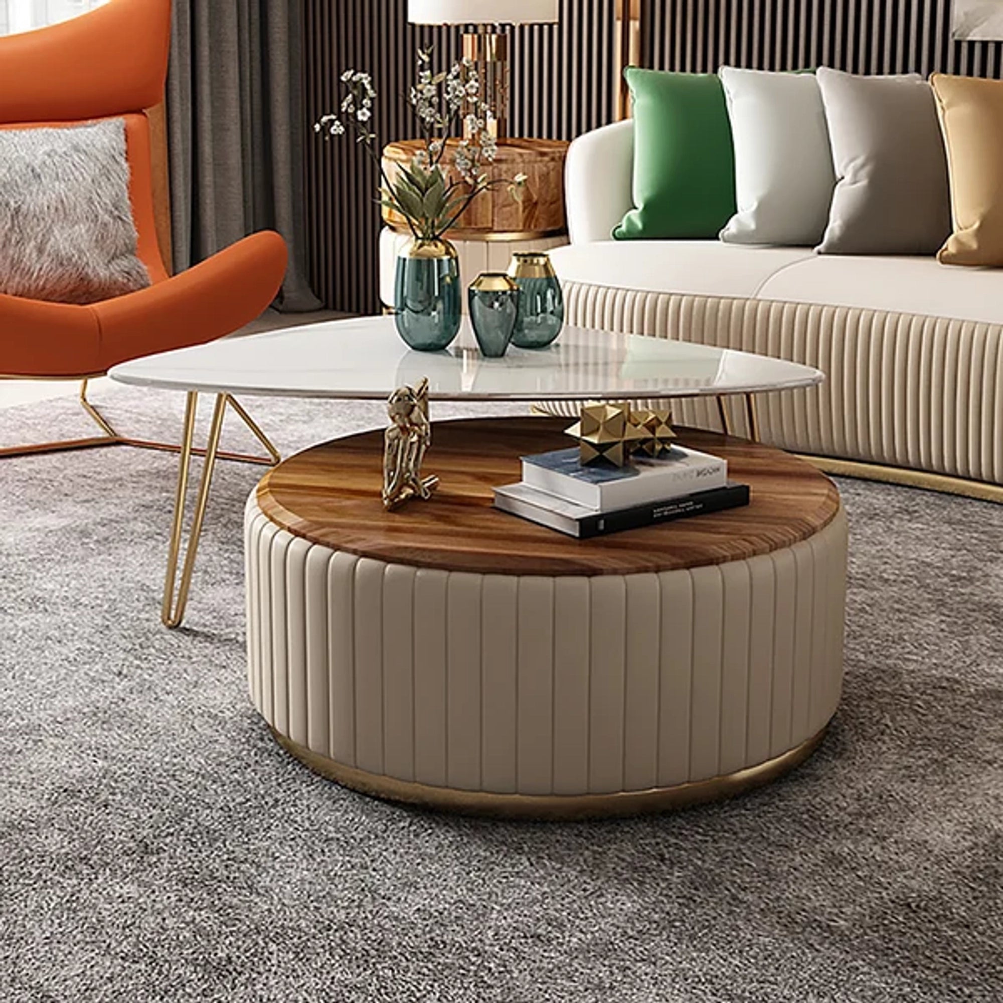Center Table Crafted from High-Quality material with Smooth Edges, Adding Class to Living Room Decor