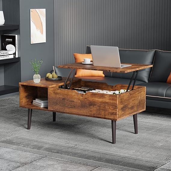 Center Table Designed with a Wooden Top and Offering a Sophisticated Look to Home Decor