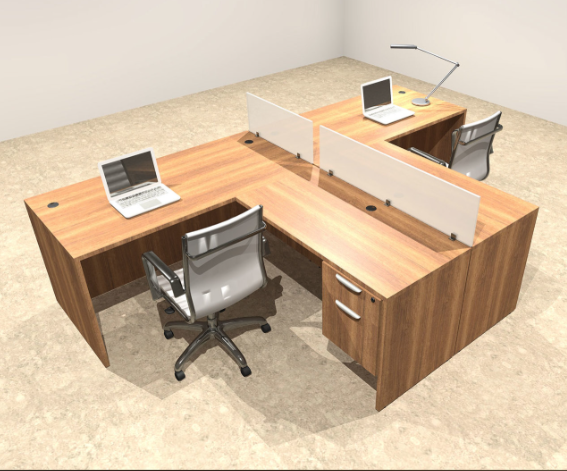 Partner Director Desk with Double Seating, Integrated Side Storage, Drawers & Contemporary Look