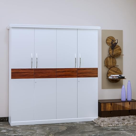 Wardrobe for Home 4-Door Aesthetic Beauty, Functional Storage Shelves, and Durable Premium Construction