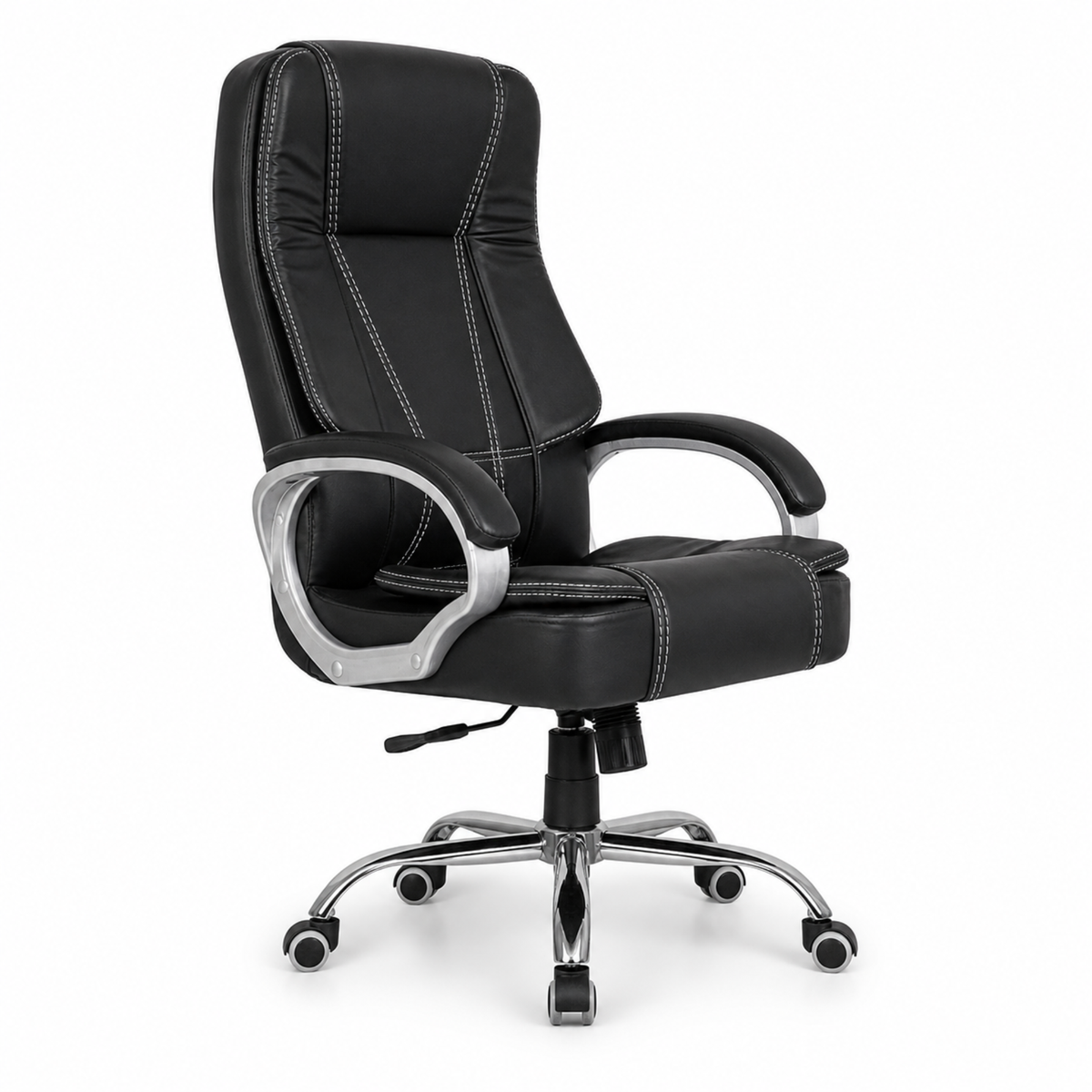 Home & Office  High Back Leatherette Chair | Director Chair | Office Chair | Ergonomic Executive Boss Chair with Spacious Cushioned Seat | Heavy Duty Metal Base
