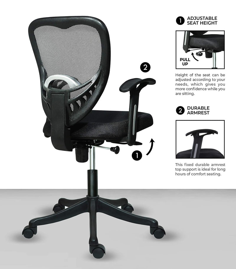 Low Back Executive Office Chair with Nylon Base