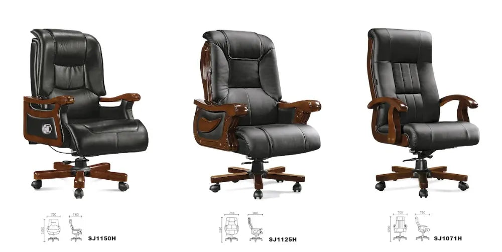 High Back Director Chair for office Luxury Design Made in Plyboard with Leatherette Upholstery & Armrests & Height Adjustable