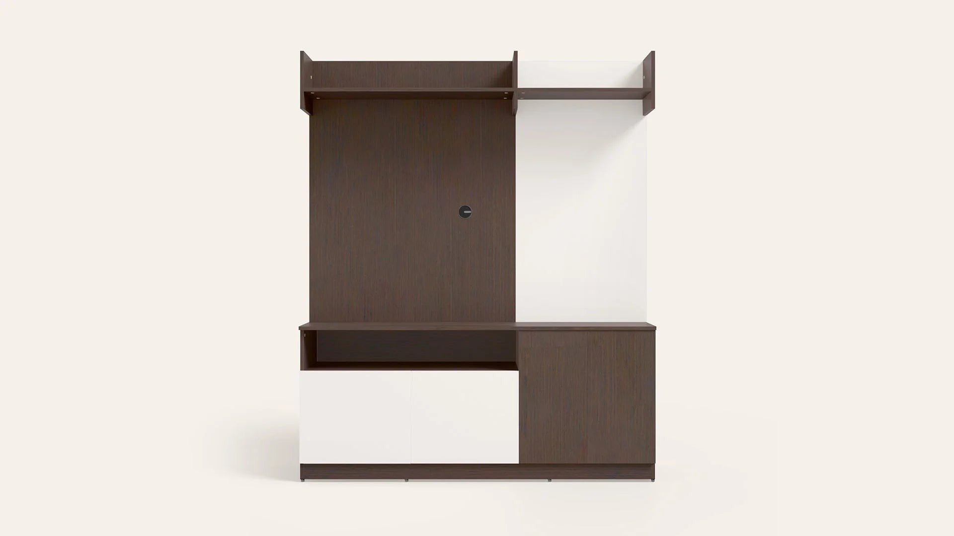 Wooden TV Wall Cabinet with Stylish finish, and Functional Storage for Contemporary Home Interiors