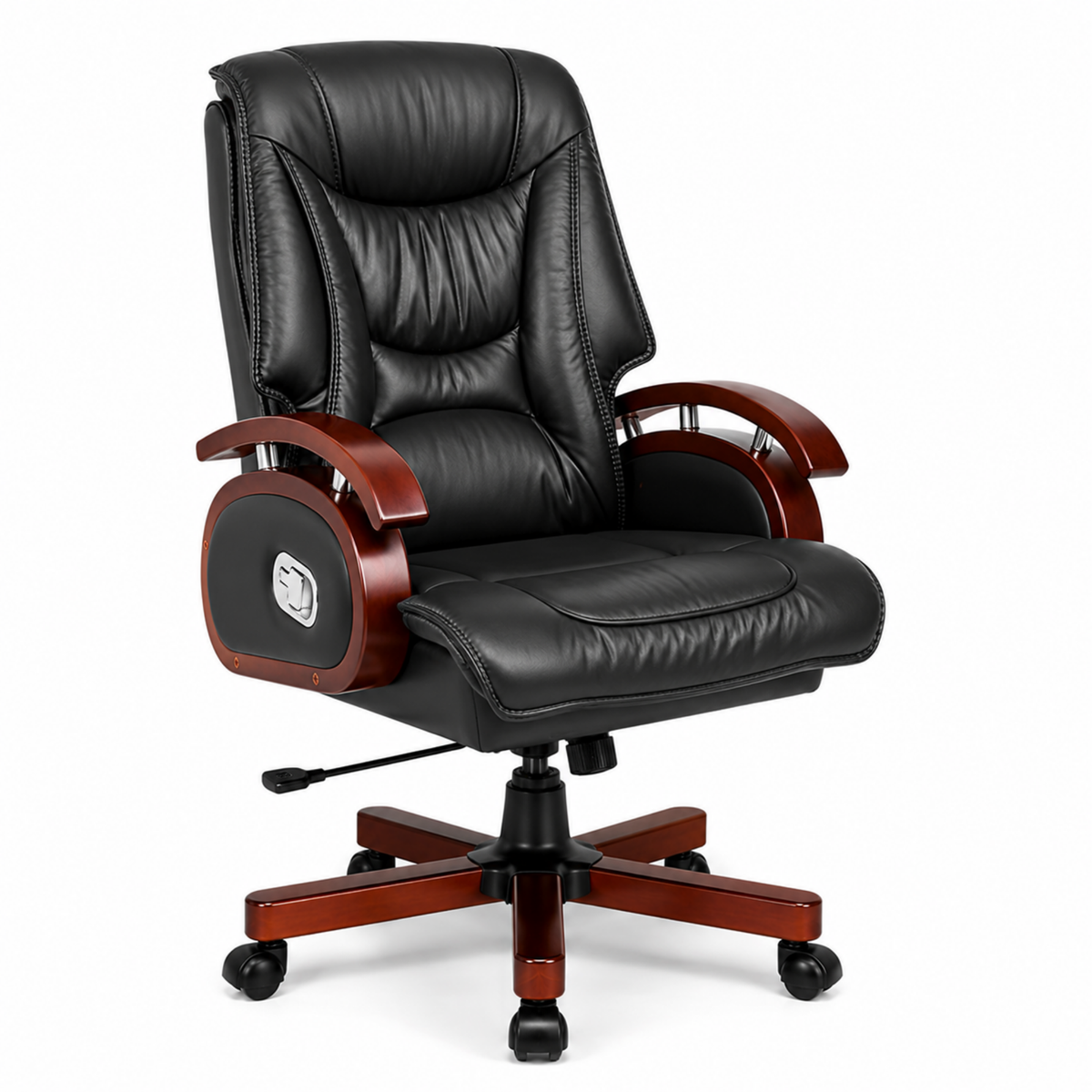 Ergonomic Director Chair: Modern Design, Plyboard & Leatherette, Recliner, Height Adjustable, Fixed Armrest & Revolving for Ultimate Comfort