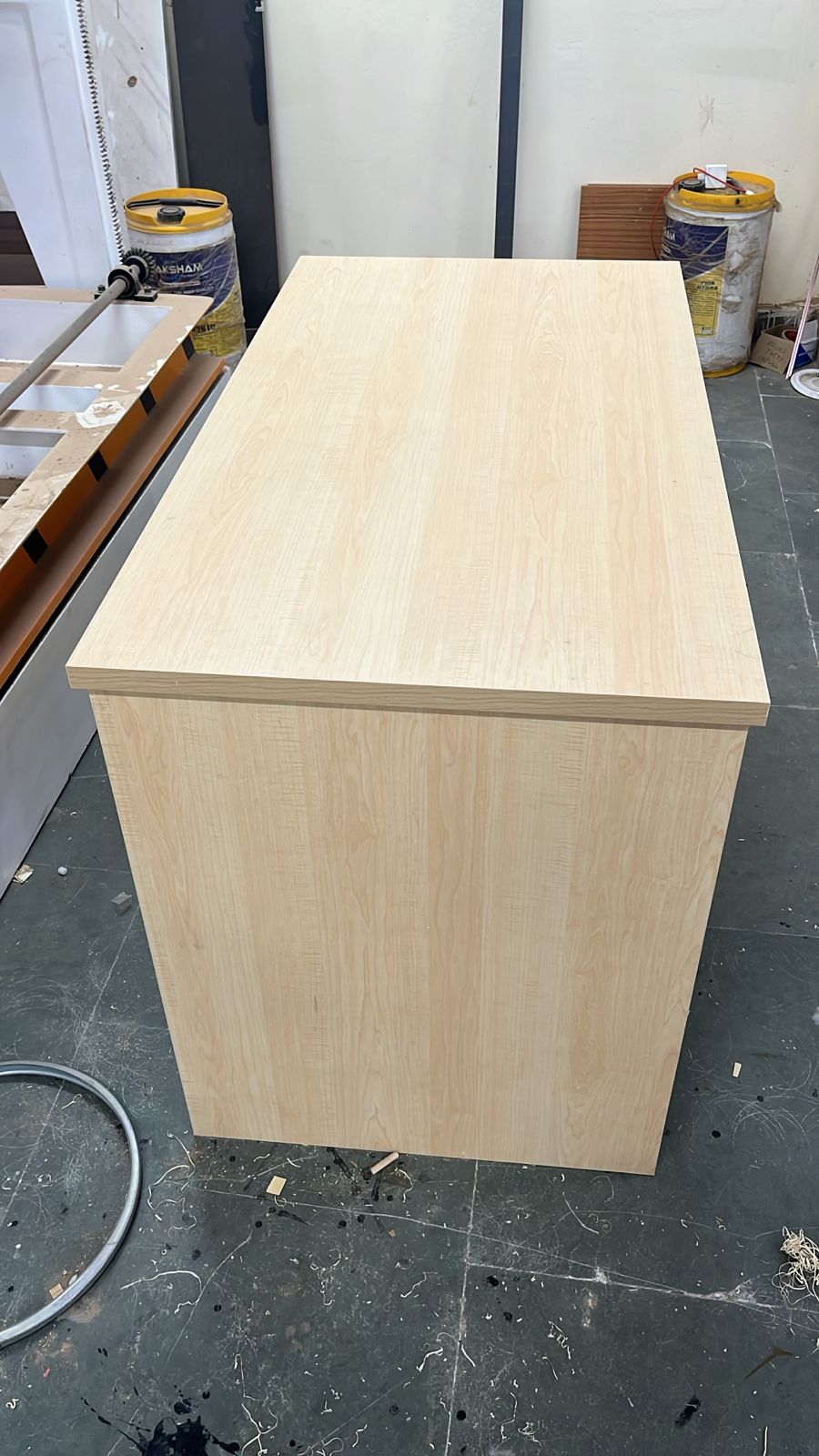Office Desk and Computer Table and Pedestal 3 Drawer Made In Engineered Wood - Beige