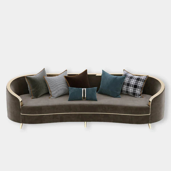 3-Seater Sofa For Home Furniture Upholstery Velvet, Comfortable Seating Perfect for Living Room Comfort - Dark Grey