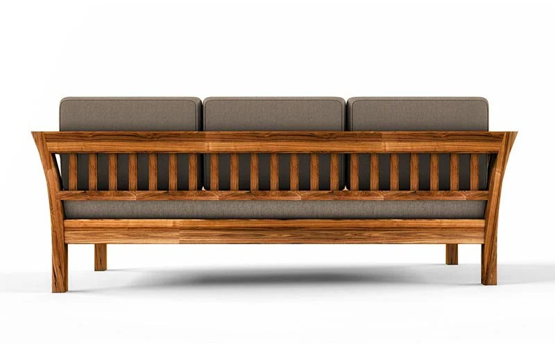 3 Seater Wooden Sofa For Home and Furniture Premium Upholstery Modern and Durable Design for Living Room – Grey