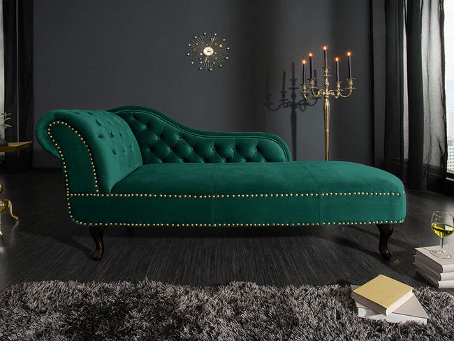 chesterfield Lounge sofa Modern Design and Leatherette fabric Durable and Comfortable Padded Perfect for living Room, Office -Green
