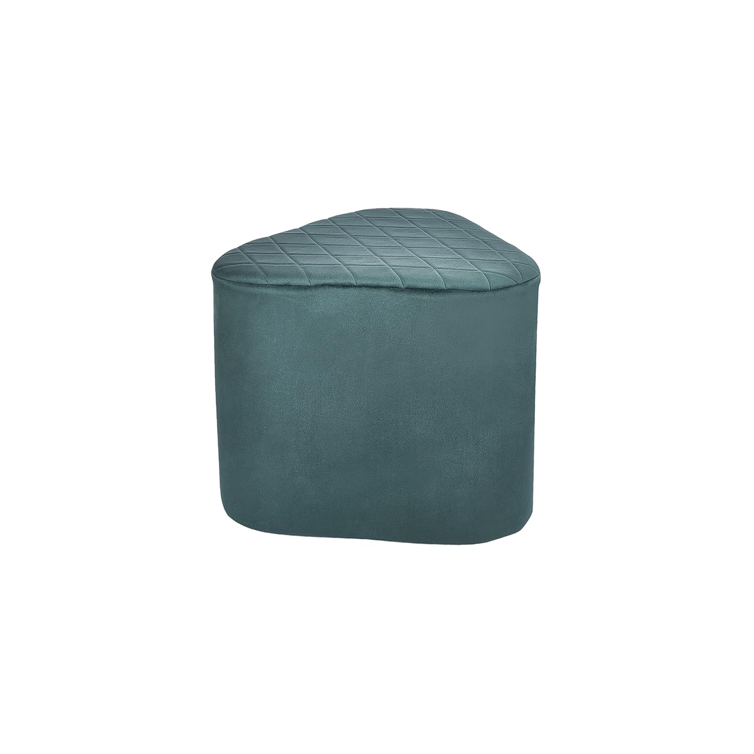 Ottoman Stool For Home Furniture Modern And Durable Design For Living Room, Triangular Plouffe For Bedroom Or Office -Green