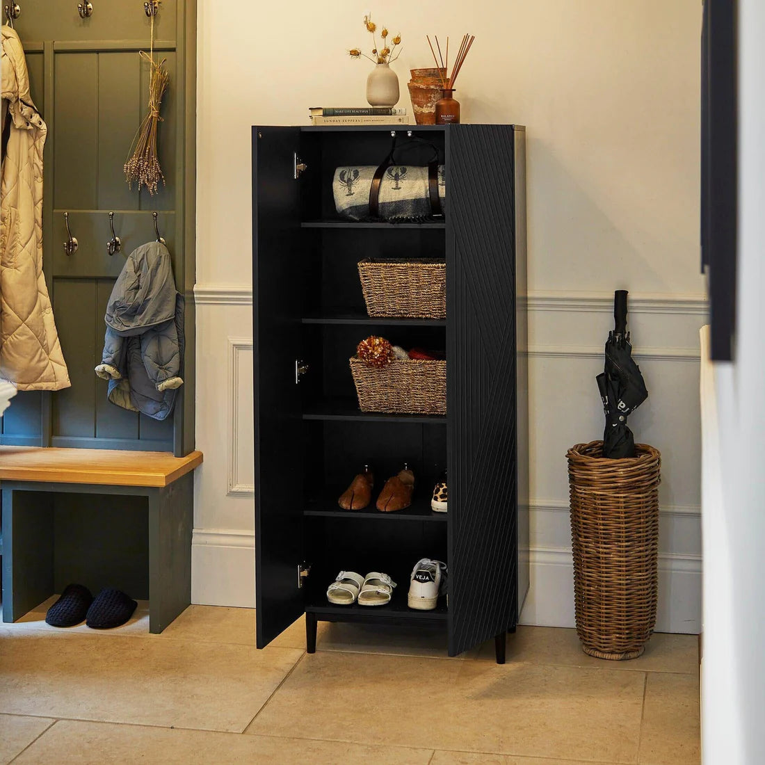 Wooden Shoes Storage Cabinet with Modern Design & Premium Finish