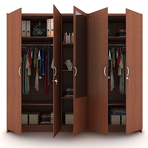 Wardrobe for Compact Bedroom Modern 5-Door and&nbsp; Compact Design, Premium Finish With Mirror.