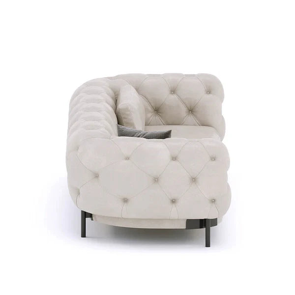 3 Seater Sofa For Home Furniture Upholstered velvet, Comfortable & Soft Luxury Couch for Living Room & Hall -  Light Brown (Copy)