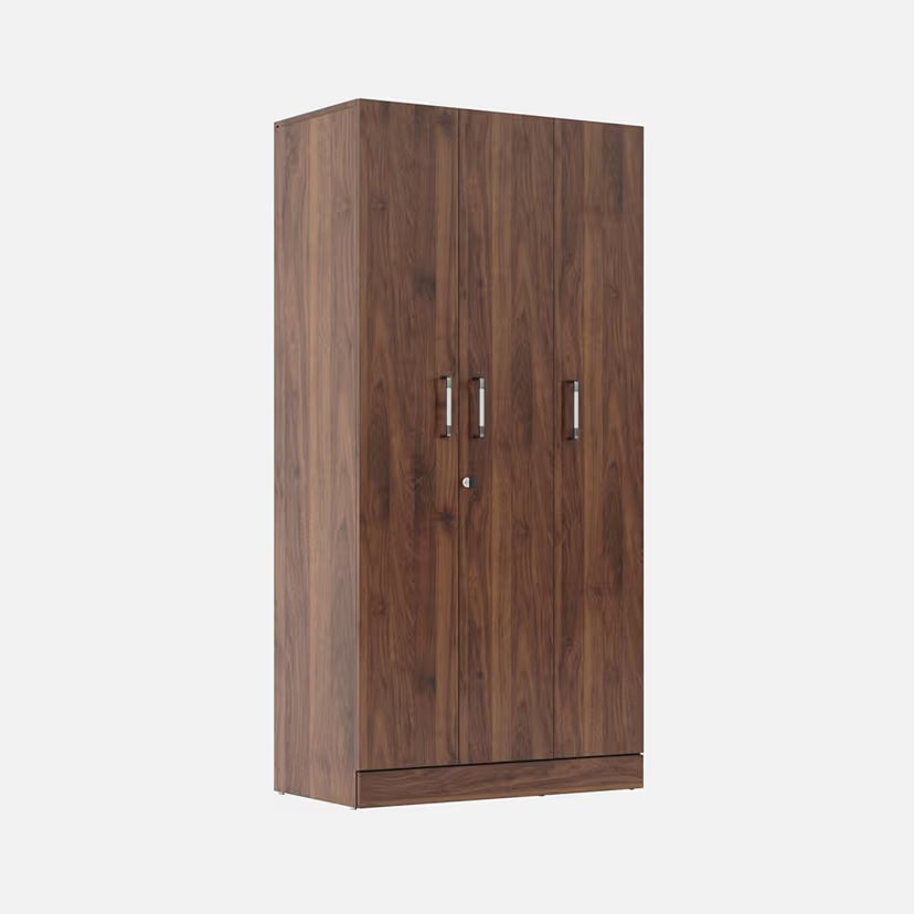 3 Door Compact Wardrobe without Drawer - Modern Design with Clothes Rail and Shelf Units