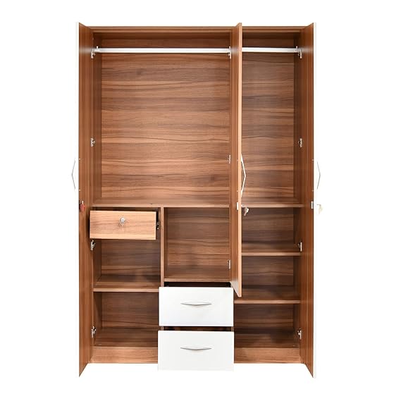 Wardrobe with 3 Doors & 2 Drawer – Engineered Particle Board Finish