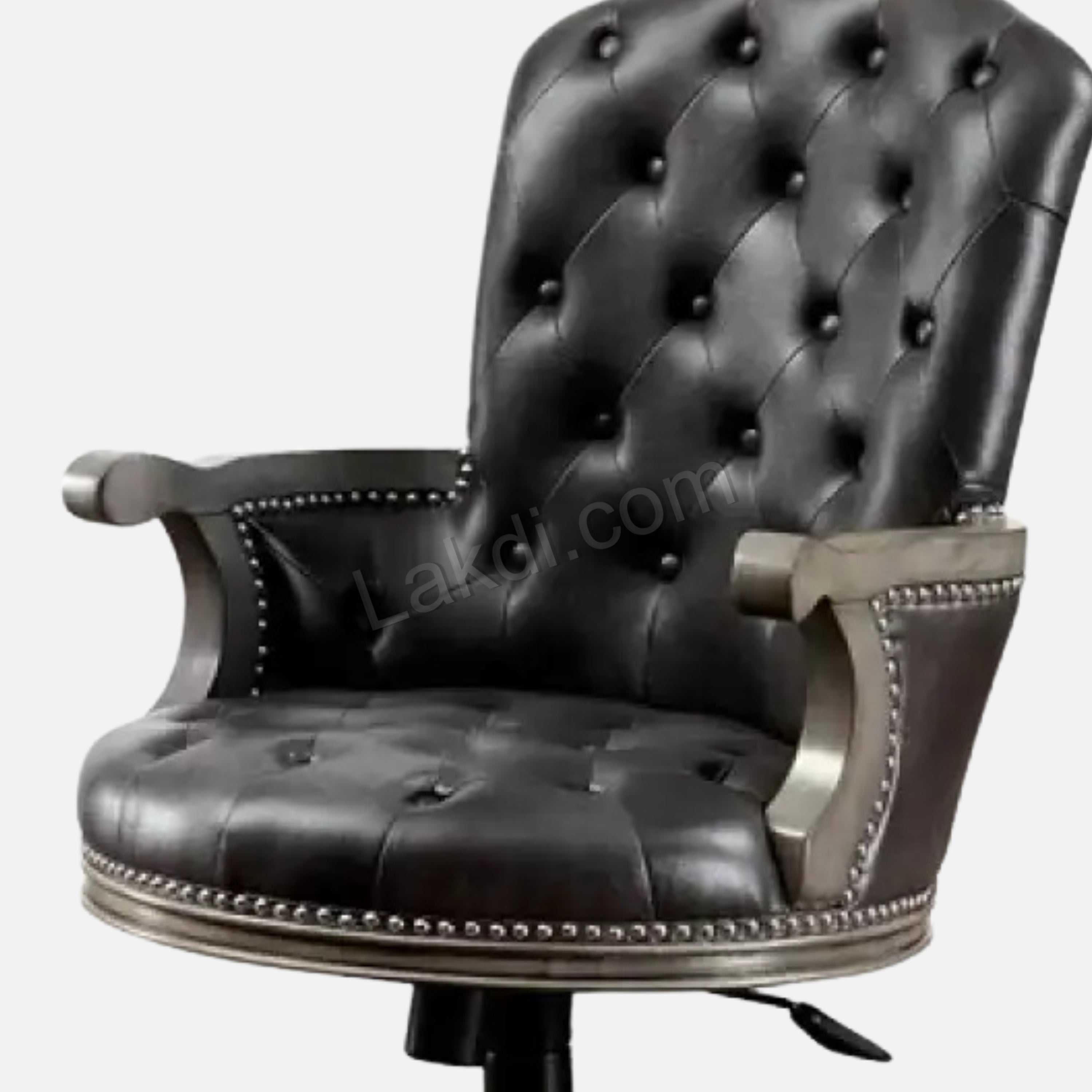 Director office Chair Tufted Design Made in Solid wood with Leatherette Upholstery & Armrest with Height Adjustable Premium Quality Chair