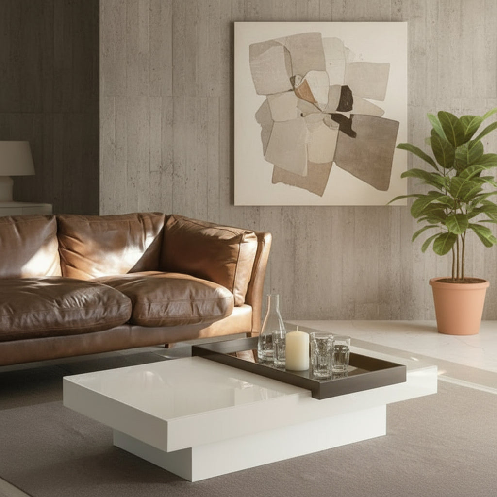 মেটাল ফ্রেম বেস গ্লাস সেন্টার টেবিল