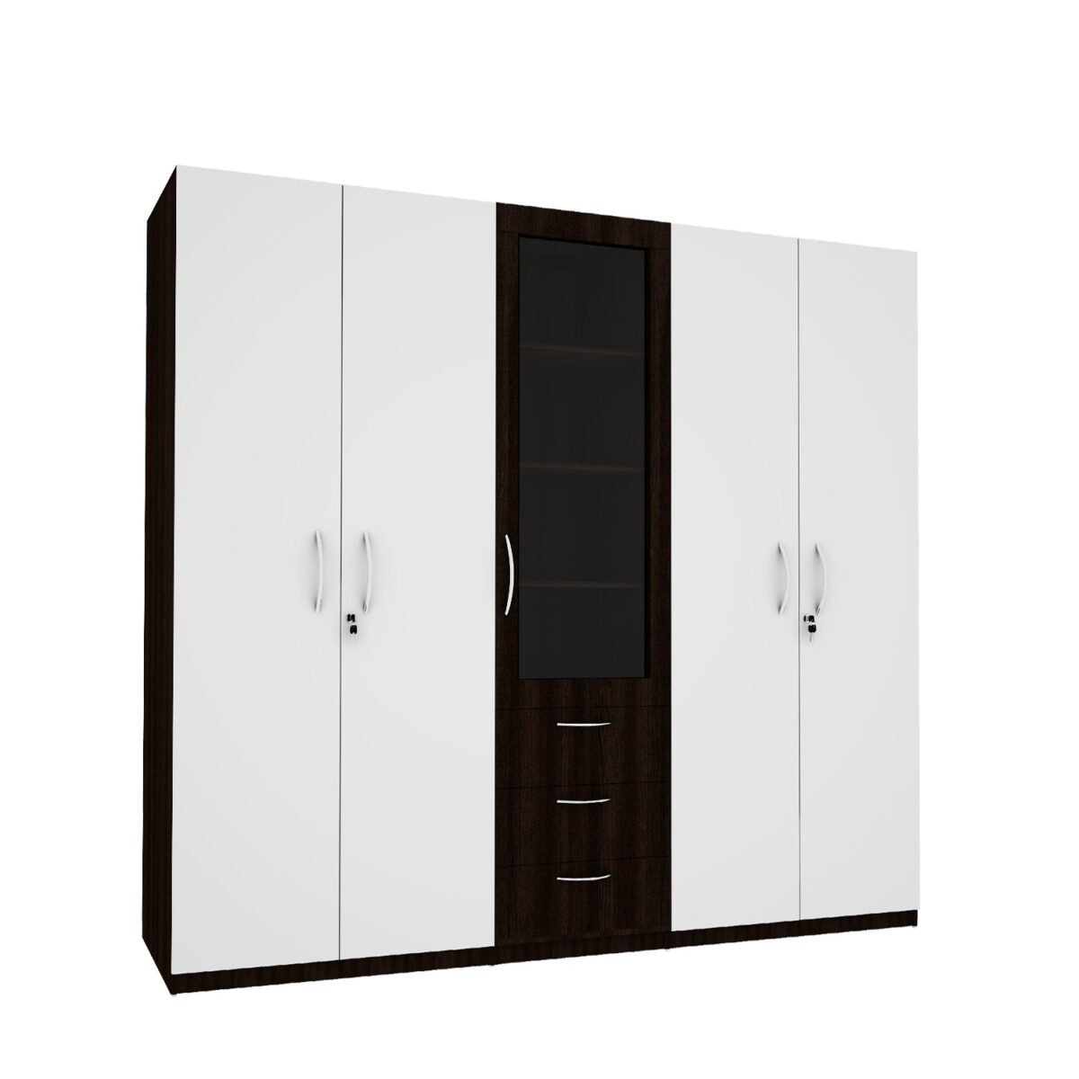Wardrobe for Modern Homes with Spacious Hanging Section, Sleek Design, with Laminated Finish for Everyday Storage Needs