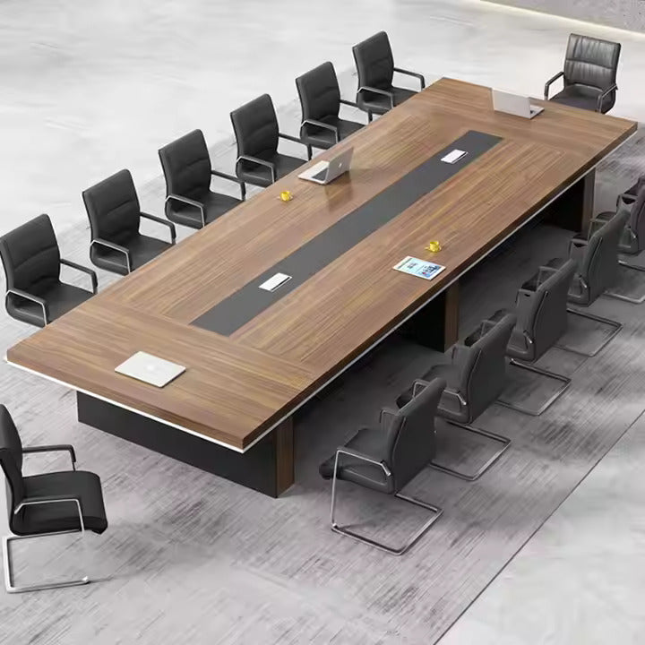 Conference Table for Office Furniture Premium High Quality & Best Design Made in Particle Board/ MDF/Plywood with Wire Manager and Meeting Table Brown Color