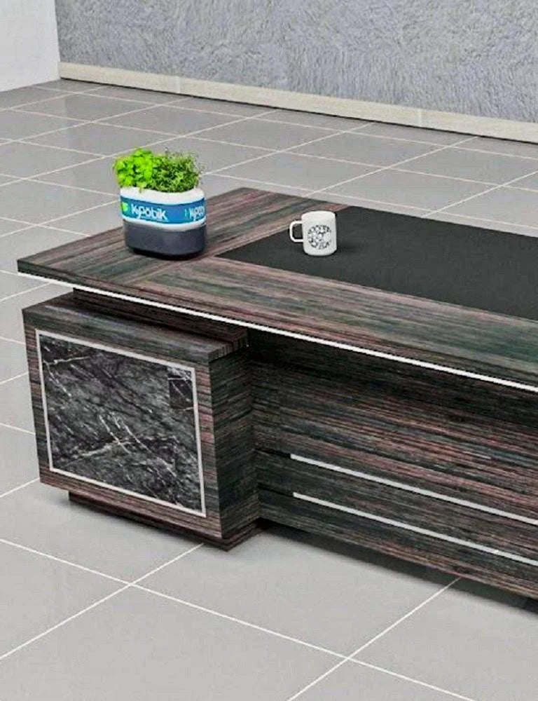 Partner Director Table with Double Seating, Side Units, Premium Build Quality, and Modern Design