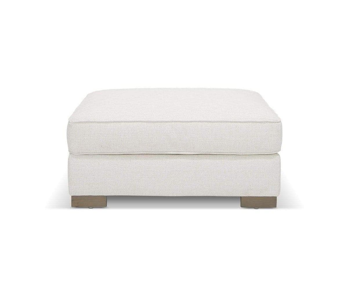 Ottoman For Home Furniture Upholstery Linen Comfortable Seating Modern And Durable Design Multi-Functional for Living Room - Off White