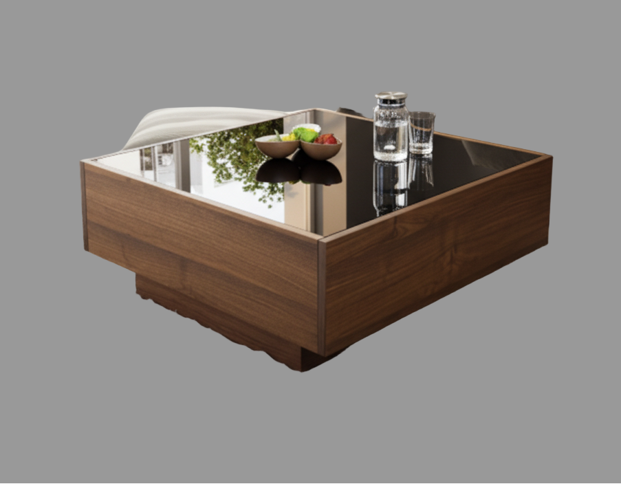 মেটাল ফ্রেম বেস গ্লাস সেন্টার টেবিল